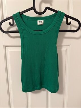 Sunday Best Emerald Ribbed Tank Top